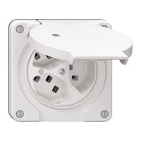 Steckdose NEVO N.CO, 3×T23, IP21, m.LED, weiss