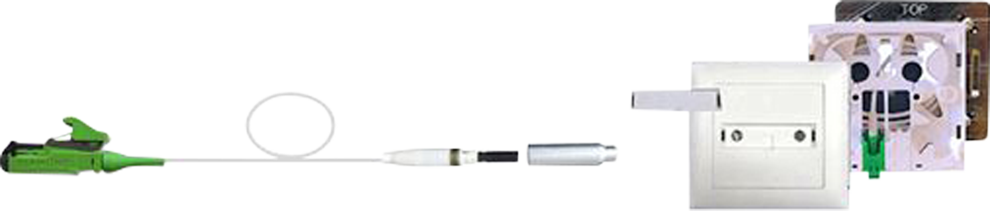 Kit FTTH DIAMOND scatola AP e cavo F-3000 LC APC/DiaLink, 60m