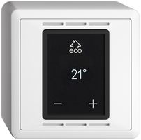 AP-Raumthermostat EDIZIOdue FX weiss mit Display, Fussboden- und Raumregler