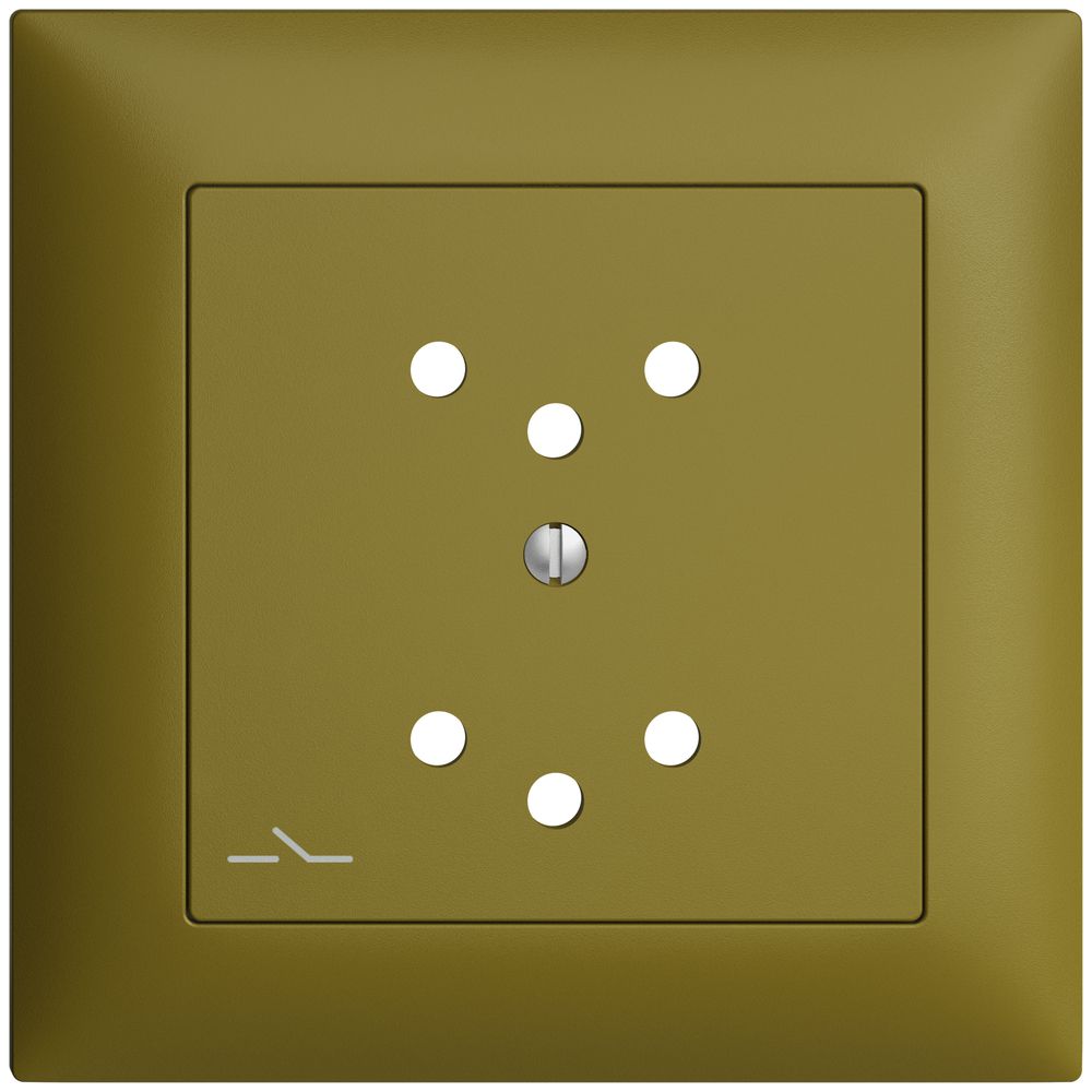 Frontset EDIZIOdue olive 88×88mm 2×T12/1 mit Shutter