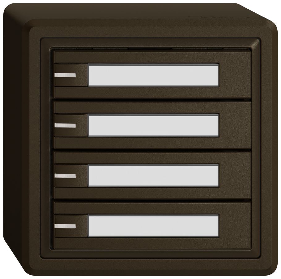 AP-Universaltaster EDIZIO.liv UNI SNAPFIX® m.LED RGB 4× 1-Tbed.Pap.br