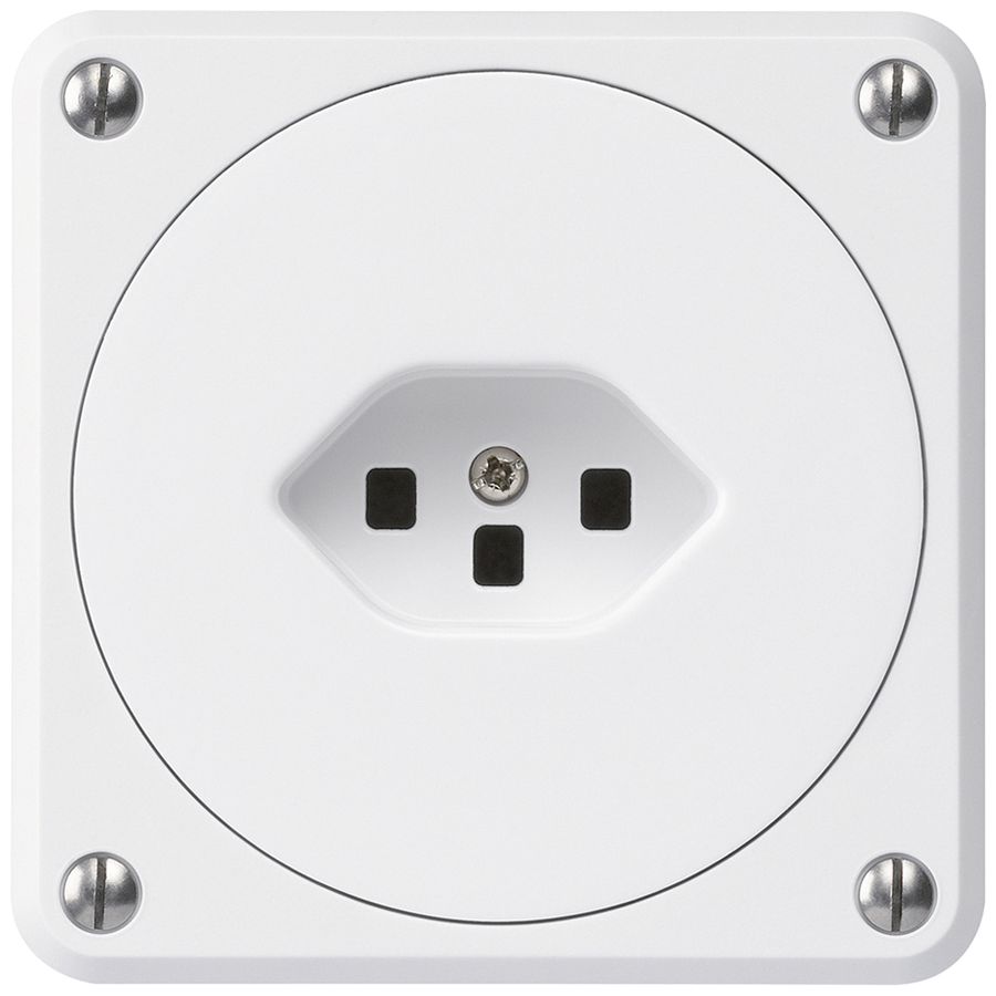 UP-Steckdose robusto Typ 23 weiss ohne Klappdeckel