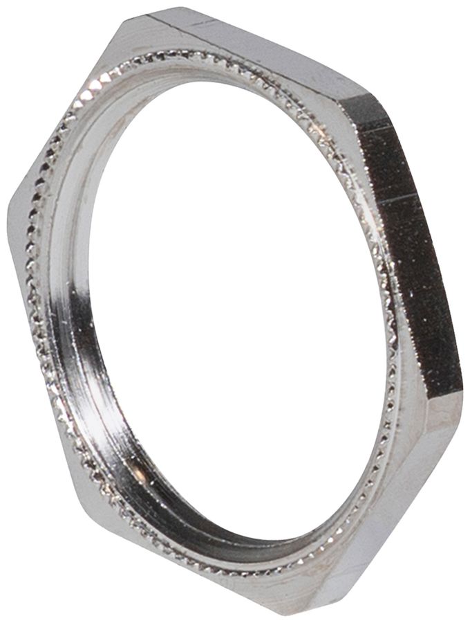 Gegenmutter Plica MS EMV, PG21 Messing vernickelt