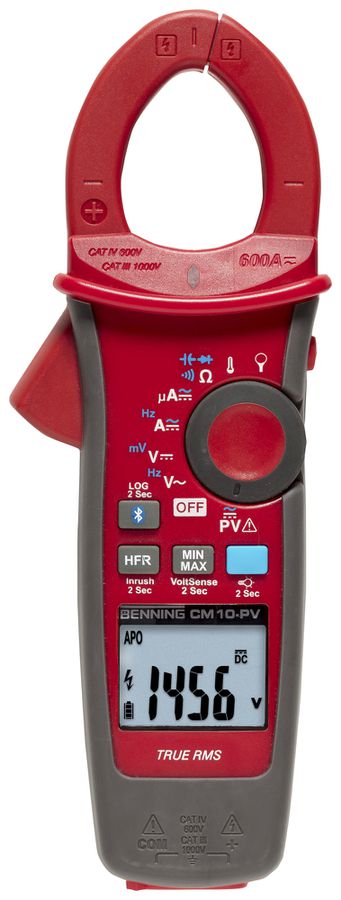Stromzange Benning CM 10-PV 1500VAC/2000VDC 600A 600kΩ Cat IV 600V