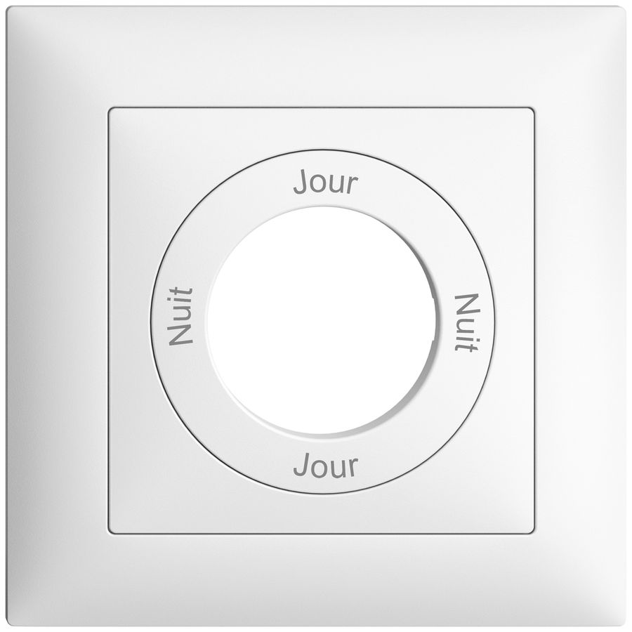 Kit frontal Nuit-Jour-Nuit-Jour EDIZIOdue 88×88mm blanc