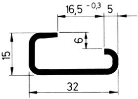 Schiene Anticorodal EN 50035-G32 L=2m