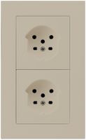 UP-Kombi 2×1 HA kallysto.pro 2×Typ 15 mit Steckklemmen beige