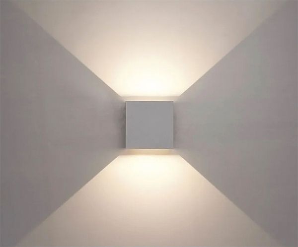 Applique LED Z-Licht Cubo, 10W 2×500lm 3000K IP65, nero