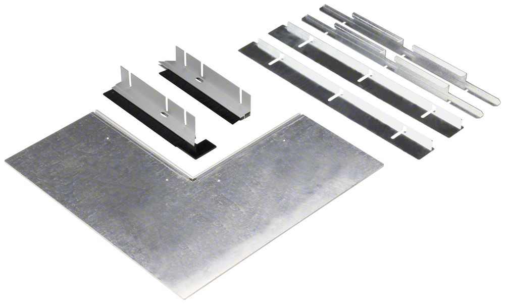 Angle plat Hager brosse/LED/extérieur pour BKB 85×250mm