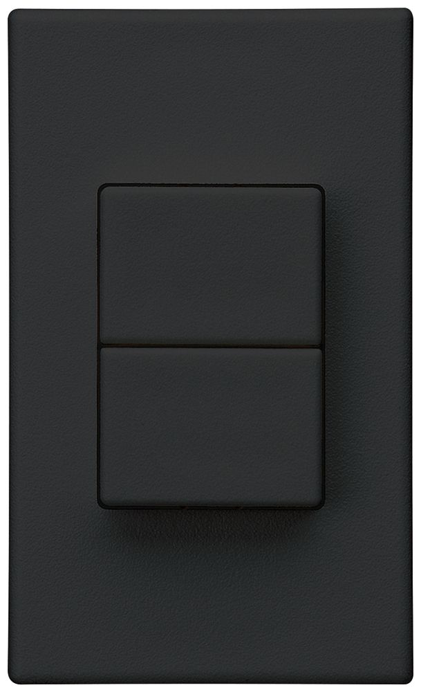 EB-Doppel-Druckschalter Hager FLF 10A/250V 1/1L schwarz