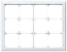 Telaio di copertura INC kallysto.line 4×3 bianco orizzontale 212×272mm