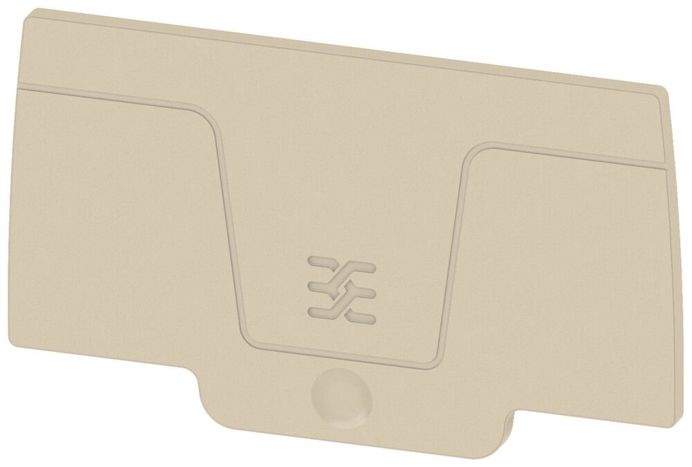 Endplatte beige 1.5mm V0 Snap-In 6mm² L/N/PE