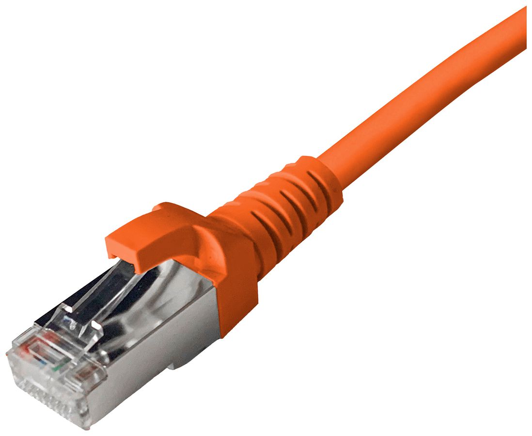 Câble patch RJ45 Dätwyler 5502 flex LSZH CAT5e S/UTP AWG26 1:1 orange 0.6m
