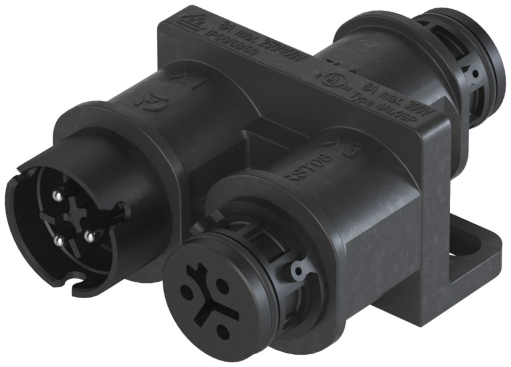 Bloc de distribution Wieland RST08i3VL2P1YF V SW noir