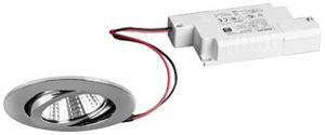 EB-LED-Downlight Brumberg 6W 230V 3000K 630lm Ø82mm IP20 chrom