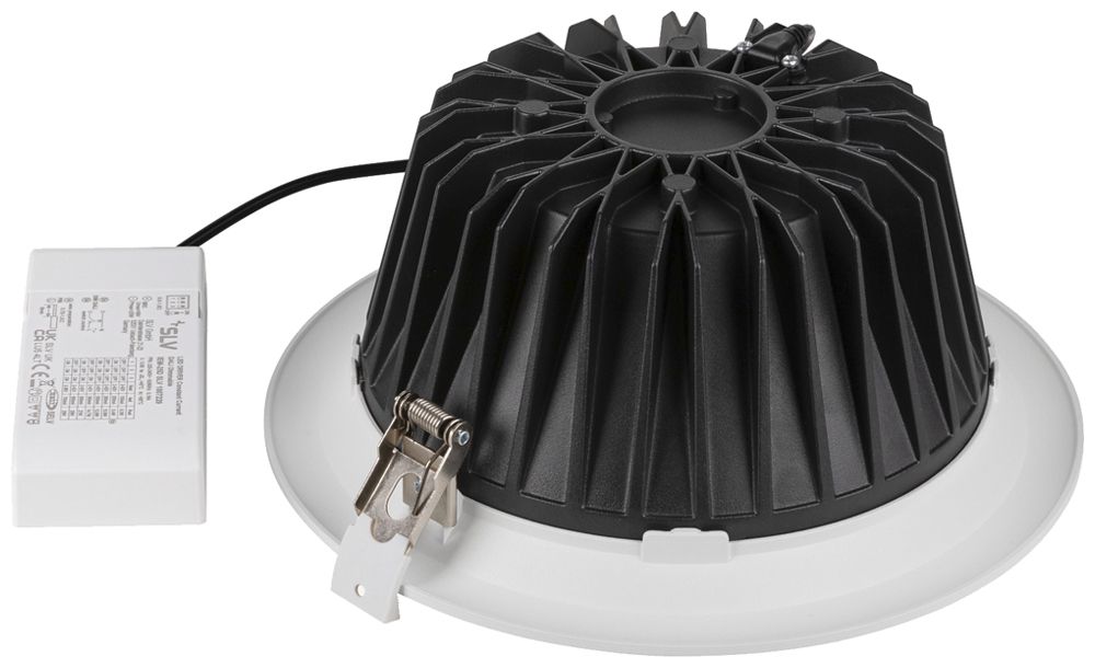Downlight LED SLV C 200 24W 3100lm 940 IP54 WB DALI Ø226mm blanc