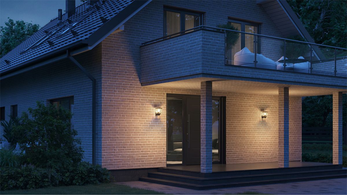 Wandleuchte Steinel L 10 S E27 0…15W IP44 mit Sensor schwarz