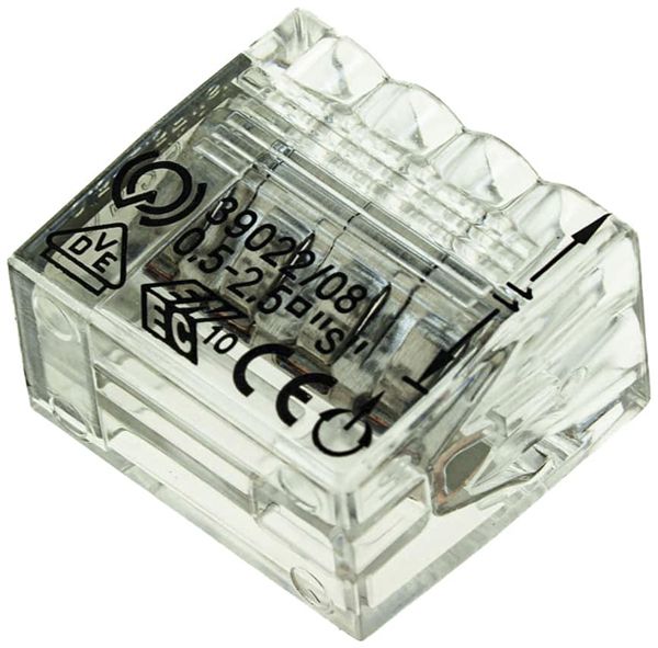 Borne de connexion Woertz 8P 0.5…2.5mm² gris transparent