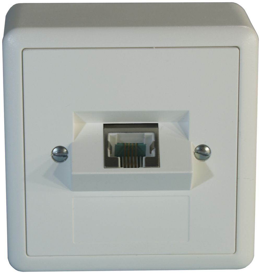 Presa AP 1×RJ45/s 4P ITplus EDIZIOdue bianco