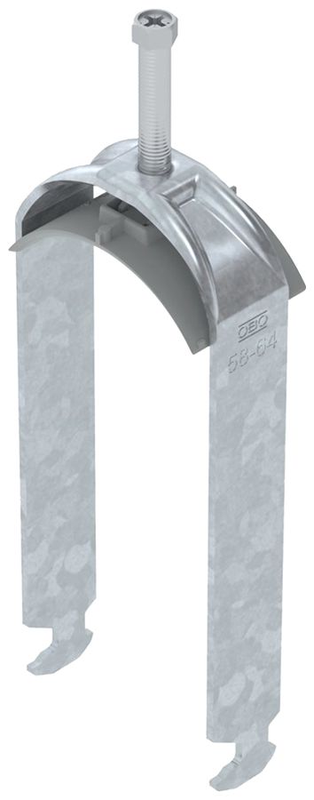 Fixation rapide BET 2056 pied à H mat.synthétique 58…64mm 2×câble acier Zn-ch-im