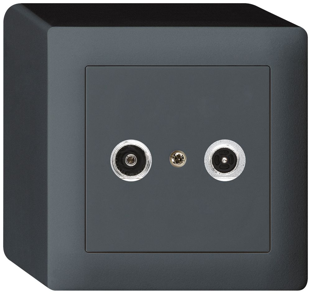 AP-Antennendose kallysto R/TV 19dB 2GHz anthrazit