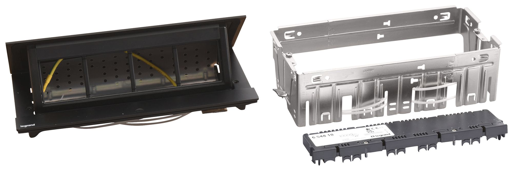 Tischsteckdose POP-UP für 8 Module Mosaic schwarz