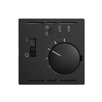 Thermostat d'ambiance ENC EDIZIOdue noir avec sonde et horloge