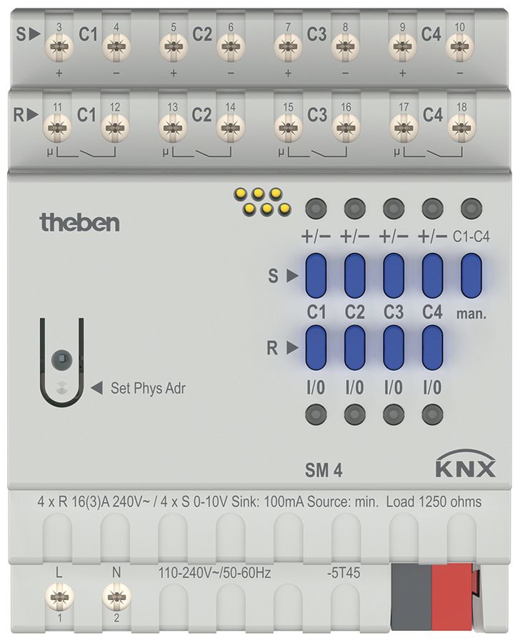 Attuatore-commutatore AMD KNX Theben SM 4 KNX