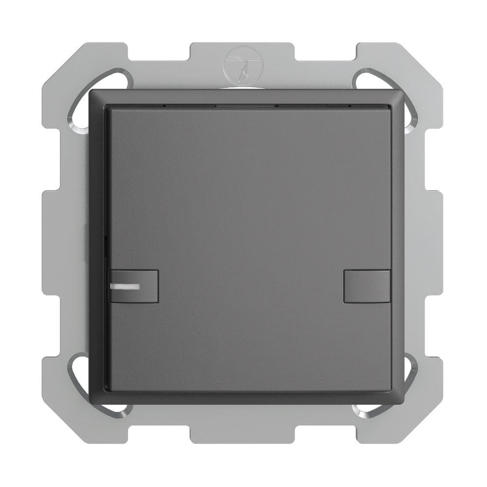 UP-KNX-Taster RGB EDUE, 250mW, m.RGB-LED, 1×Taste, 2×Tastenb., dgu