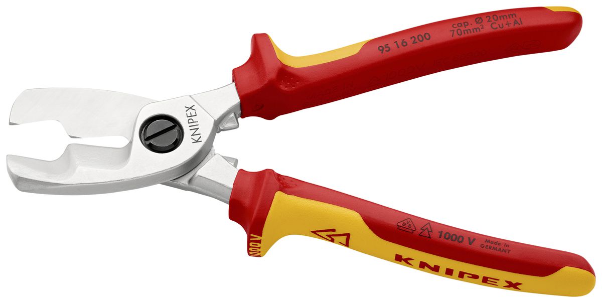 Kabelschere KNIPEX für Ø20mm max VDE 200mm
