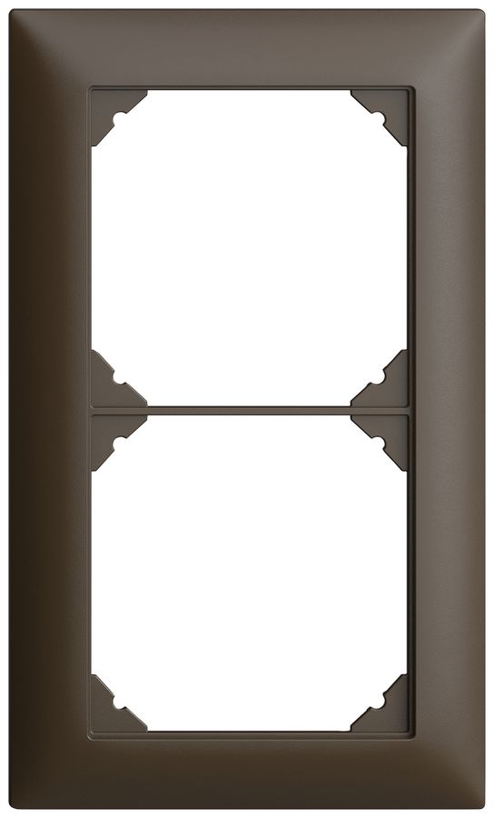 Abdeckrahmen EDIZIOdue 2×1 88×148mm umbra