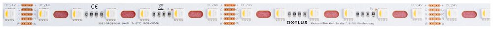 Ruban de lumière LED DOTLUX CURVE 24V 19.2W/m 860lm/mRGBW 5m