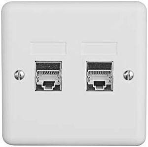 AP-Dose Kat.6 St.2F.2RJ45/s weiss