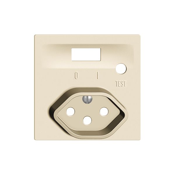Frontset EDIZIOdue zu FI-Steckdose crema
