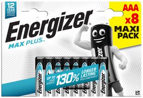 Batterie Alkali Energizer Max Plus AAA LR03 1.5V 8 Stück