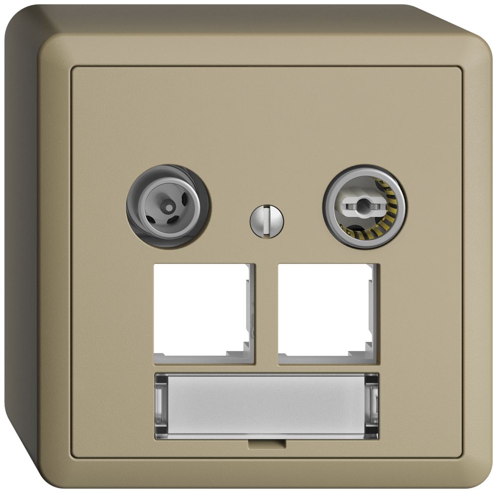 Prise multimédia AP EDIZIOdue FX.54 EASYNET 4dB, p.2×RJ45 S-One, sand