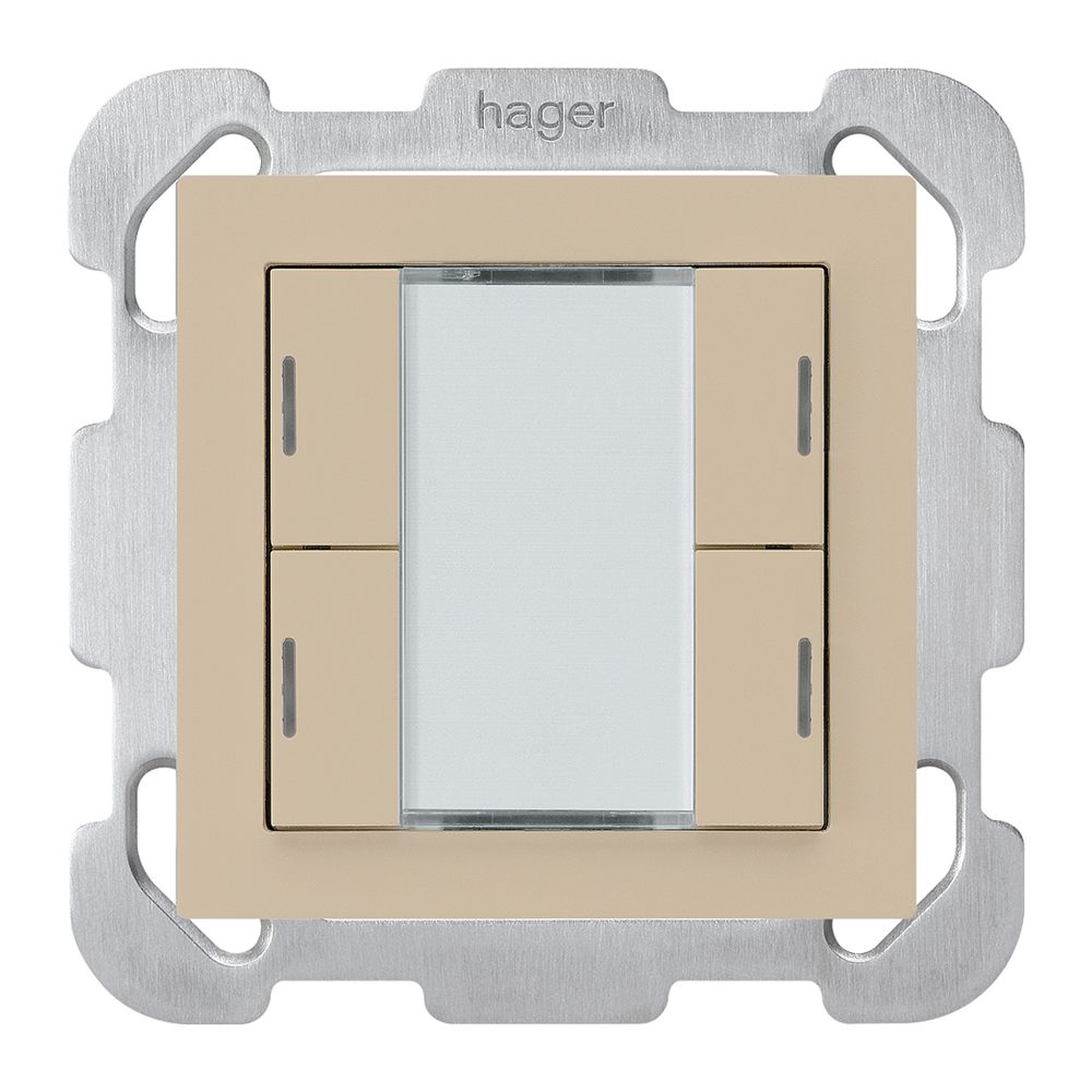 UP-Taster kallysto B KNX 4× RGB LED s/e-link beige