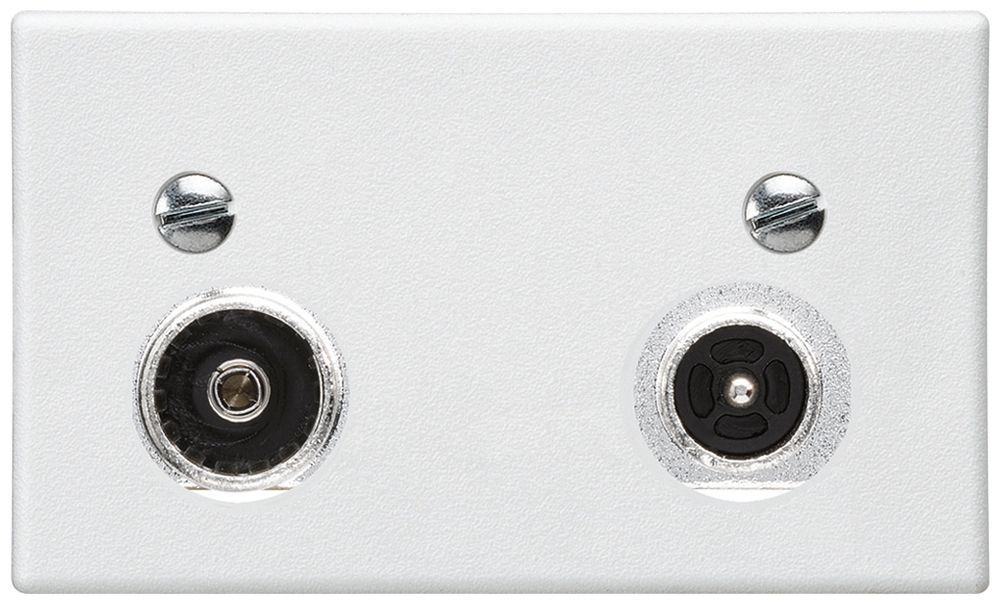 FLF-Antennendose Hager R-TV 14dB 2GHz weiss