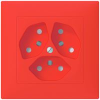 Presa ENC SIDUS 3×T13/1 arancione con shutter