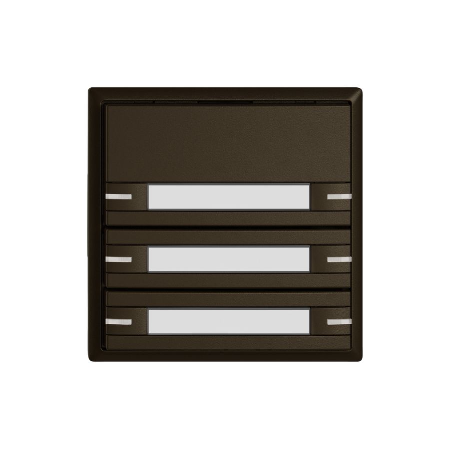 Poussoir KNX RGB EDIZIO.liv SNAPFIX® capteur temp.RGB-LED étiqu.6×com.1T br