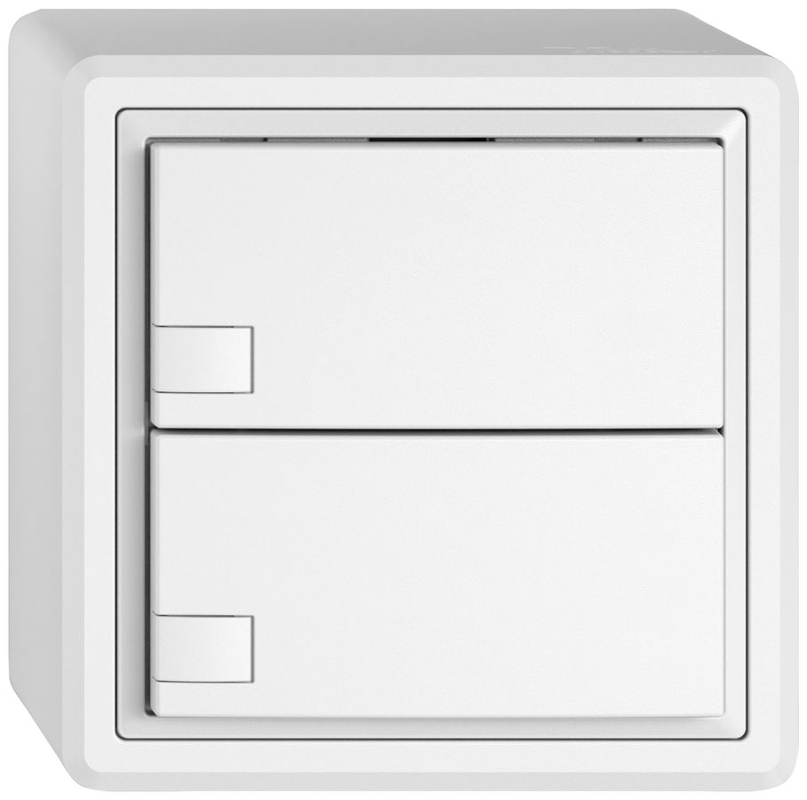 Pulsante KNX RGB AP EDIZIO.liv SNAPFIX® sensore temp.s.LED 2× com.1T bi