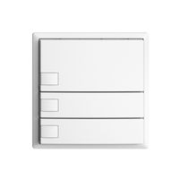 KNX-Taster RGB EDUE, 250mW, o.LED, 3×Taste, 1×Tastenb., ws