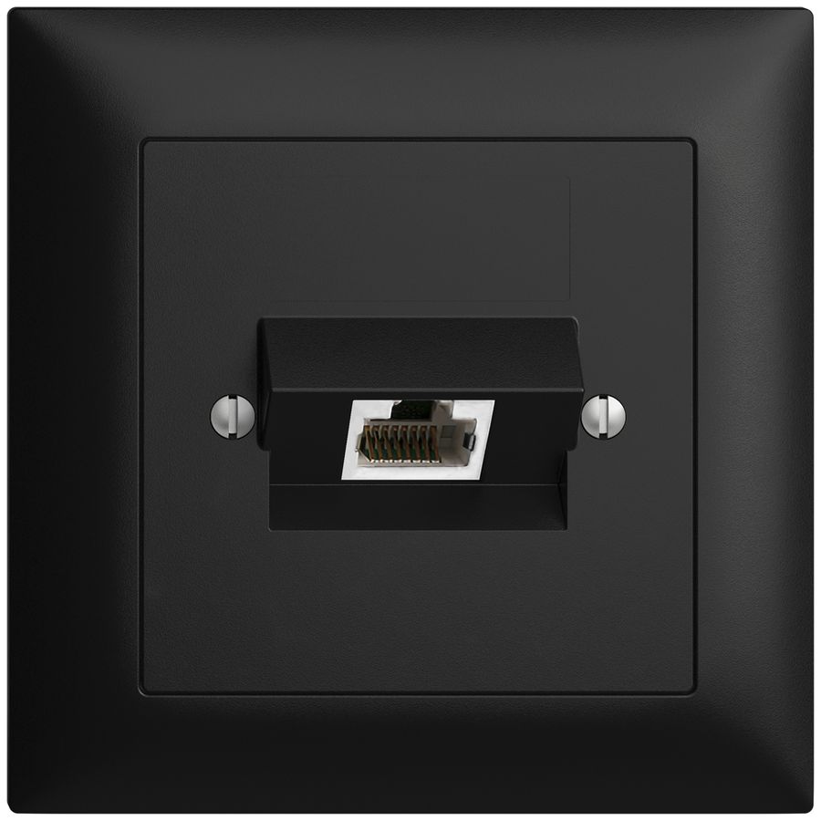 UP-Anschlussdose 1×RJ45/s 4P ITplus EDIZIOdue schwarz