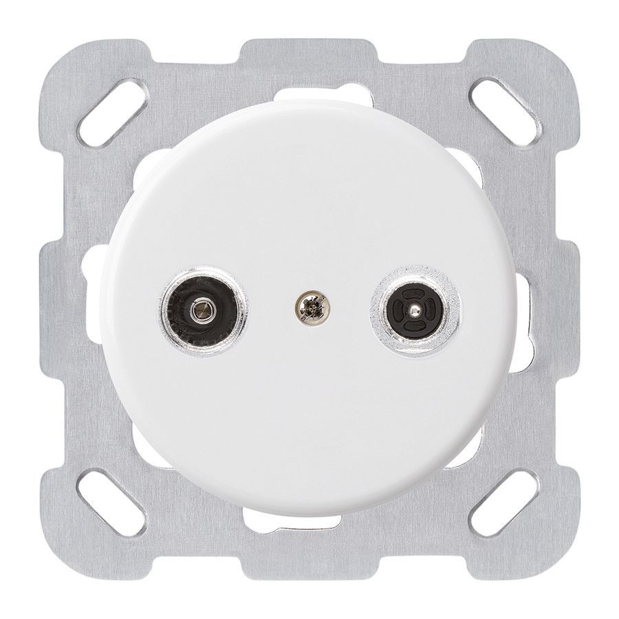 Prise d'antenne ENC basico TV-R montage B 10.5dB 2GHz blanc