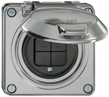 UP-Storenschalter ELEMENT 1P 4 Tasten mit Deckel aluminium