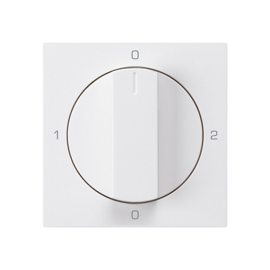 Frontset für Drehschalter S2 weiss 60×60mm kallysto 0-1-0-2