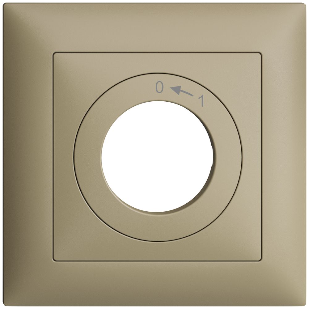 Frontset EDIZIOdue 0<-1 sand 88×88mm für Schwenktaster