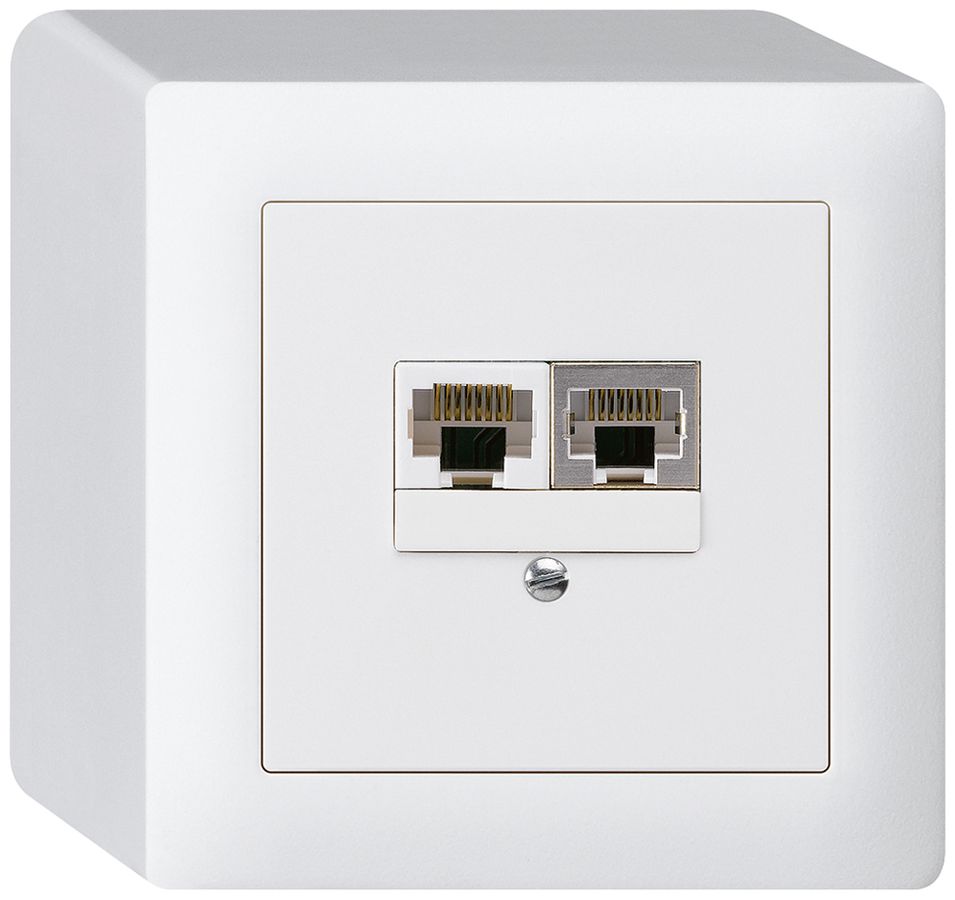 Scatola AP kallysto 2×RJ45s+u separato bianco