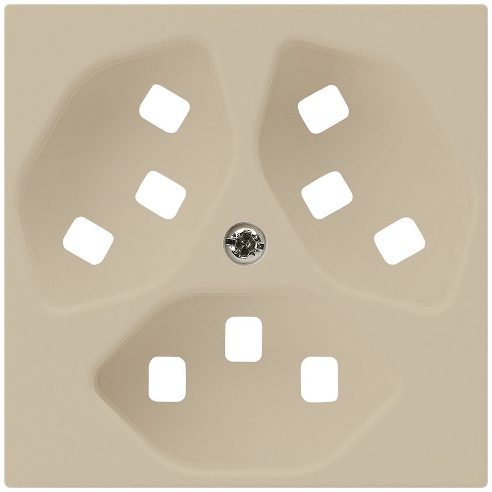 Frontplatte zu Steckdose Hager kallysto 3×T23 H beige