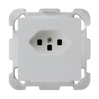 Prise ENC kallysto T23 gris clair bornes à vis avec plaque de fixation